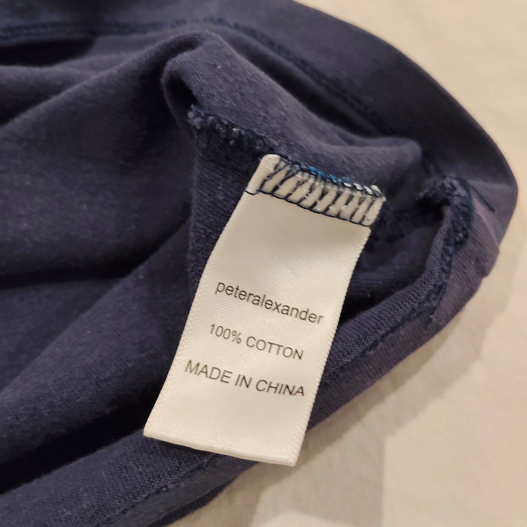 PETER ALEXANDER Sleep Tee Navy Short Sleeve Size 8 Boys
