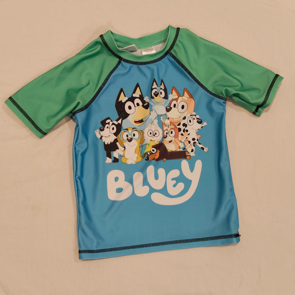 BLUEY Swim Top Short Sleeve Size 4YRS