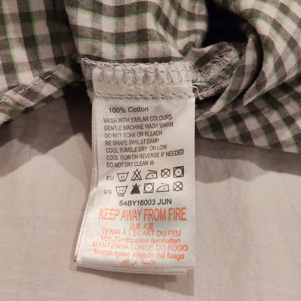 PUMPKIN PATCH Gingham Shirt Size 9 Boys Long Sleeve