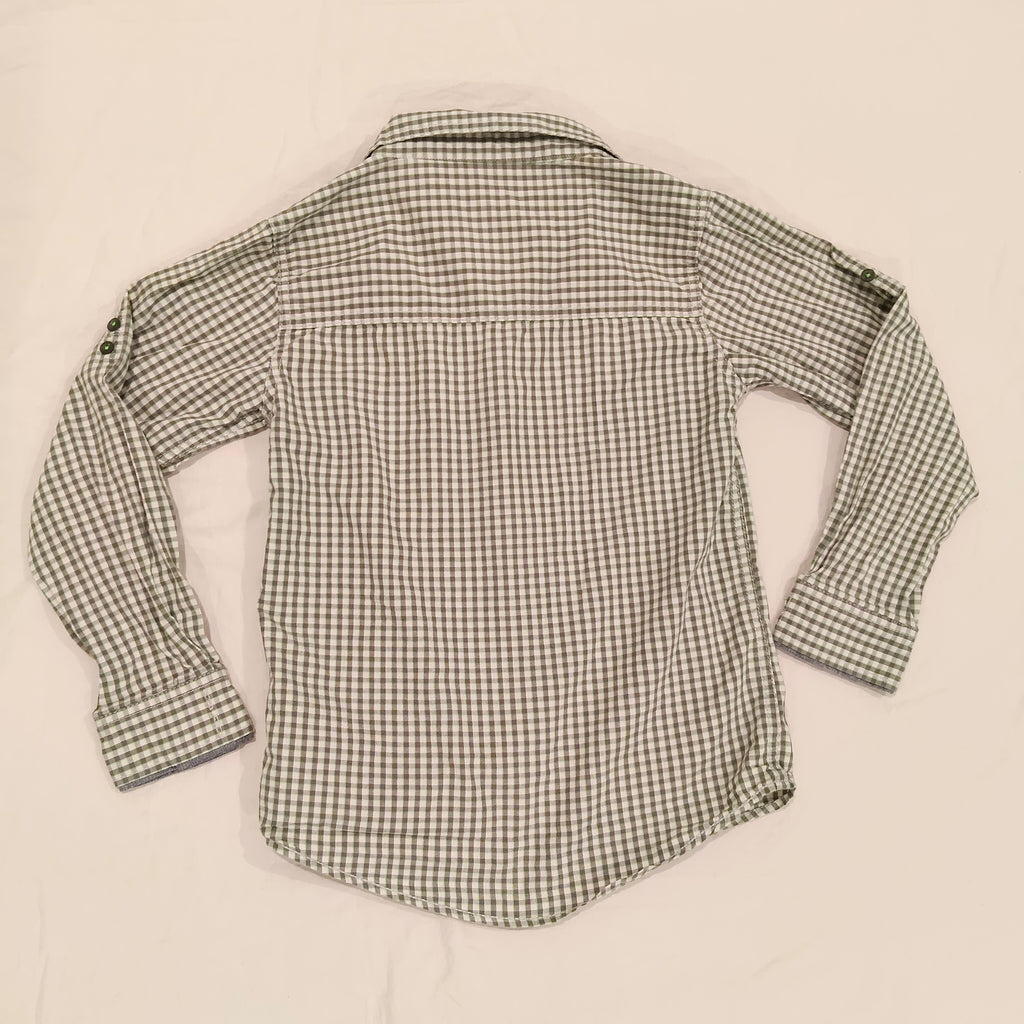 PUMPKIN PATCH Gingham Shirt Size 9 Boys Long Sleeve