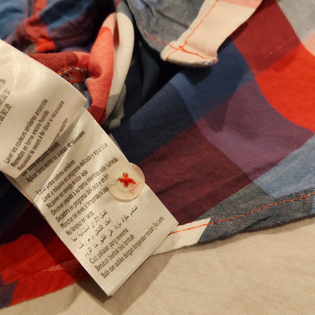 PUMPKIN PATCH Red/Blue Checker Shirt Size 10 Boys