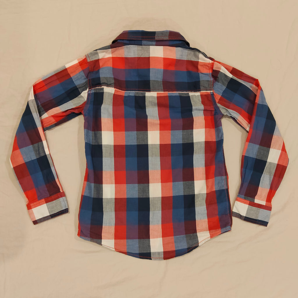 PUMPKIN PATCH Red/Blue Checker Shirt Size 10 Boys
