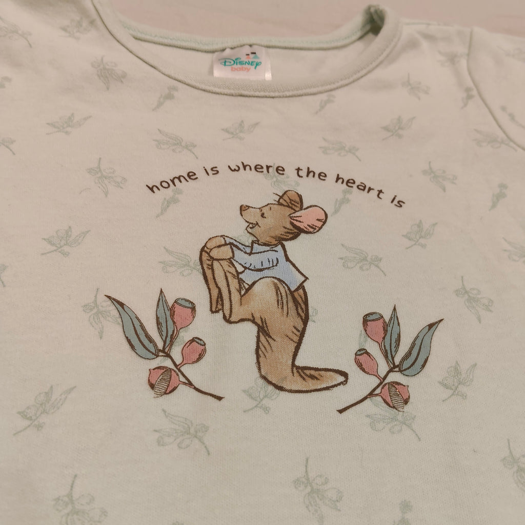 DISNEY Romper Size 12-18M Baby 'home is where the heart is'