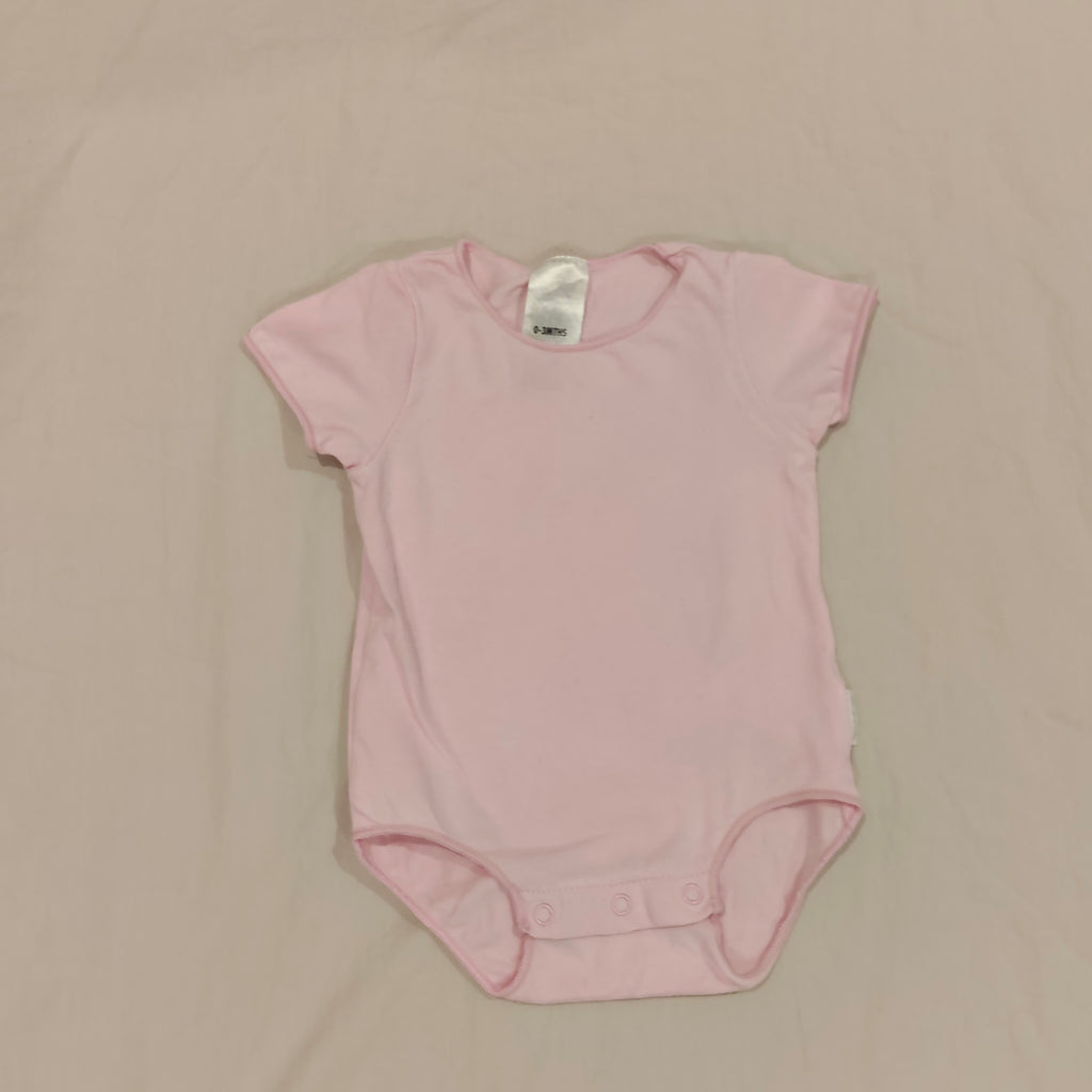 BONDS Bodysuit Light Pink Size 0-3M Baby Short Sleeve
