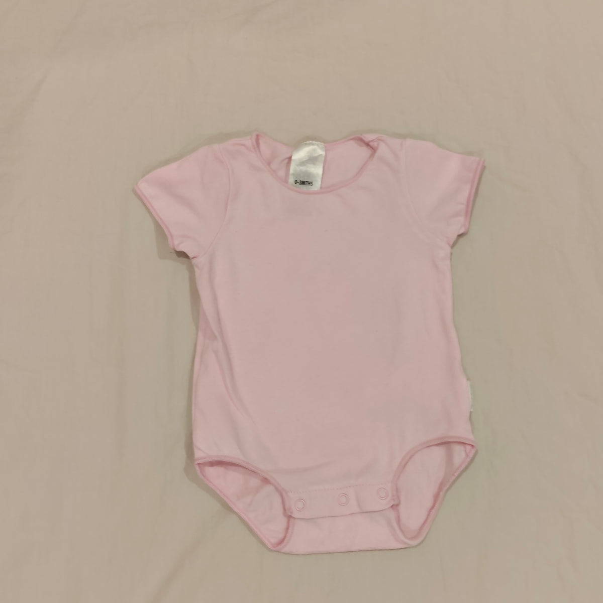BONDS Bodysuit Light Pink Size 0-3M Baby Short Sleeve