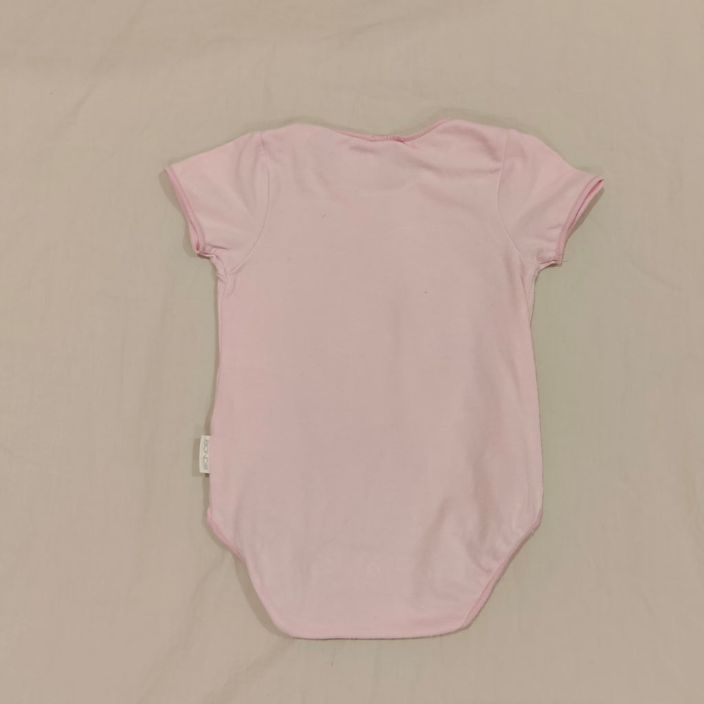 BONDS Bodysuit Light Pink Size 0-3M Baby Short Sleeve