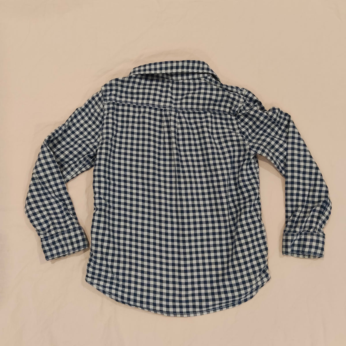 COUNTRY ROAD Shirt Size 6 Boys Long Sleeve Blue Gingham