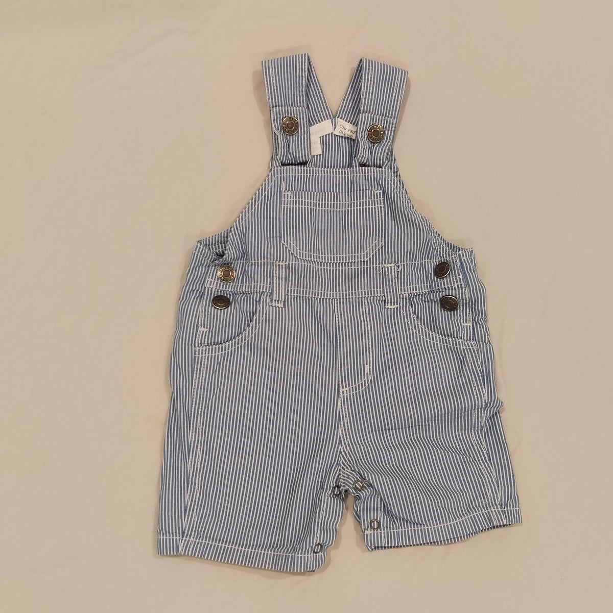 PUMPKIN PATCH Striped Overall Shorts Size 3-6M Baby
