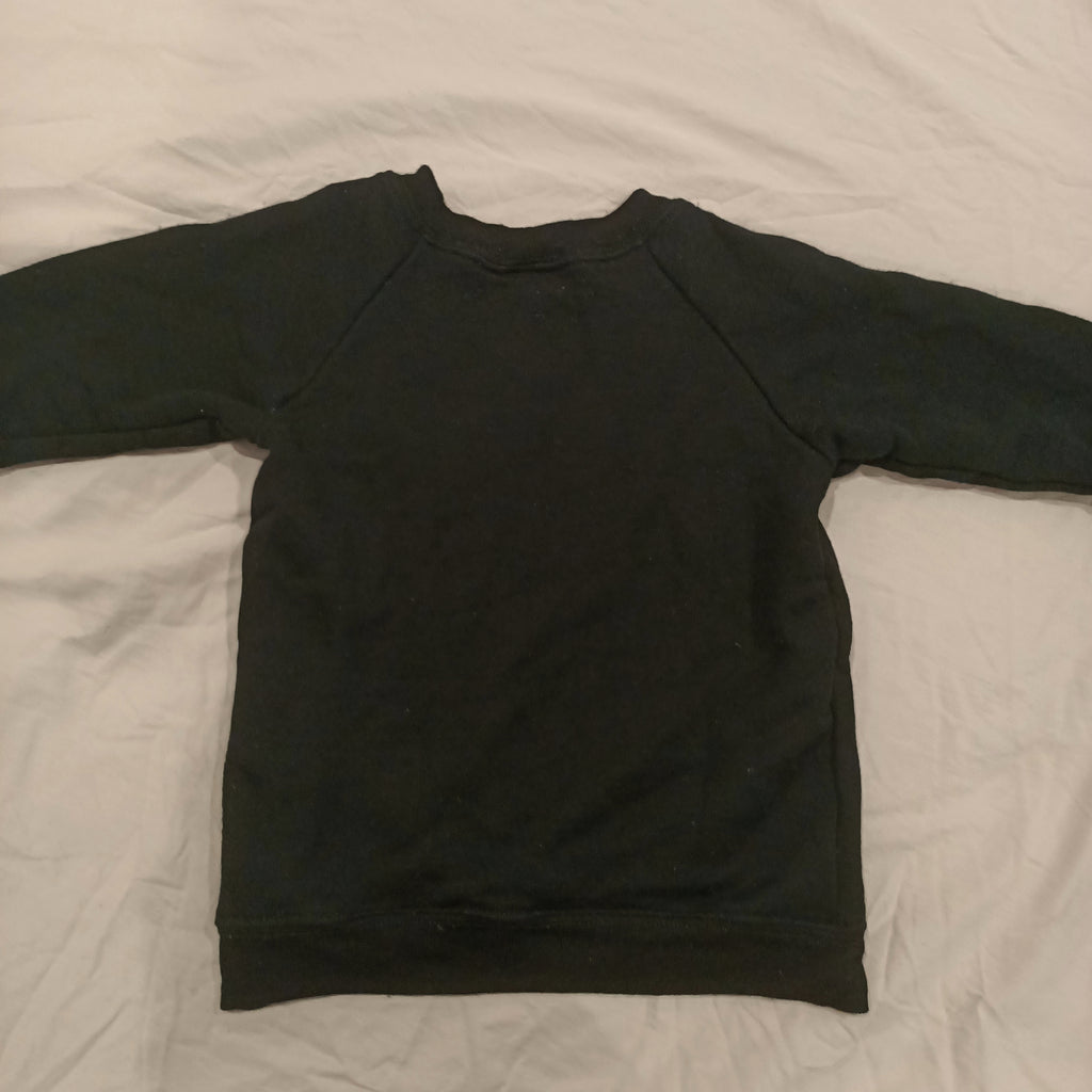 LITTLE FLOCK OF HORNS Merino jumper size 2-3y boys black BOOM