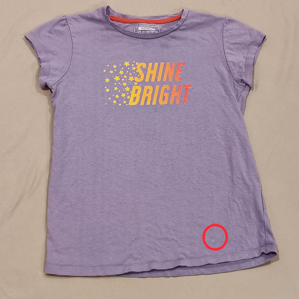 MOUNTAIN WAREHOUSE top size 11-12 girls purple short sleeve