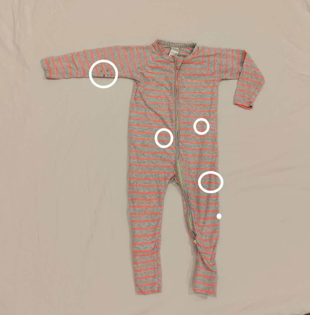 BONDS Wondersuit size 12-18m baby stripes