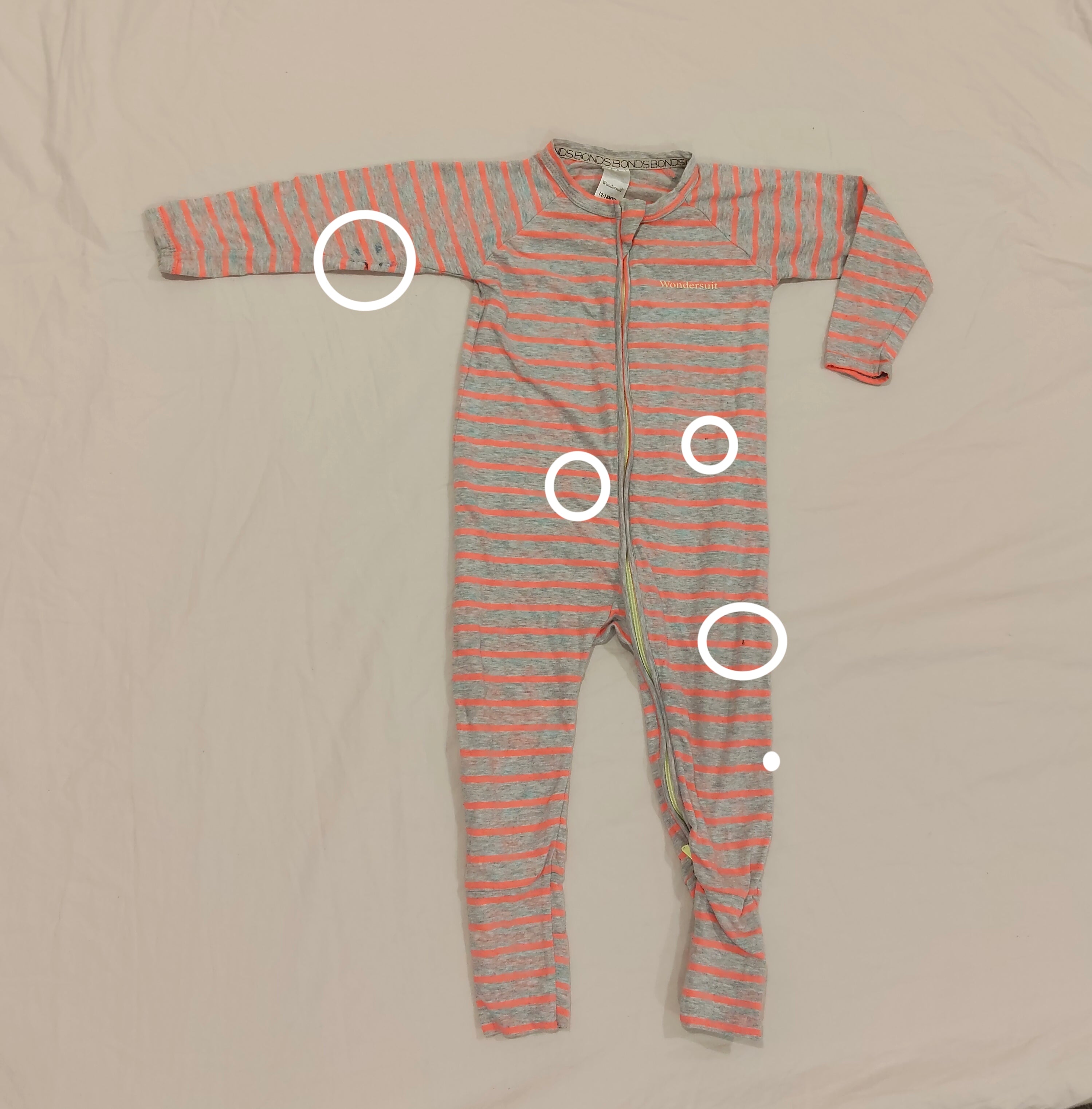 BONDS Wondersuit size 12-18m baby stripes