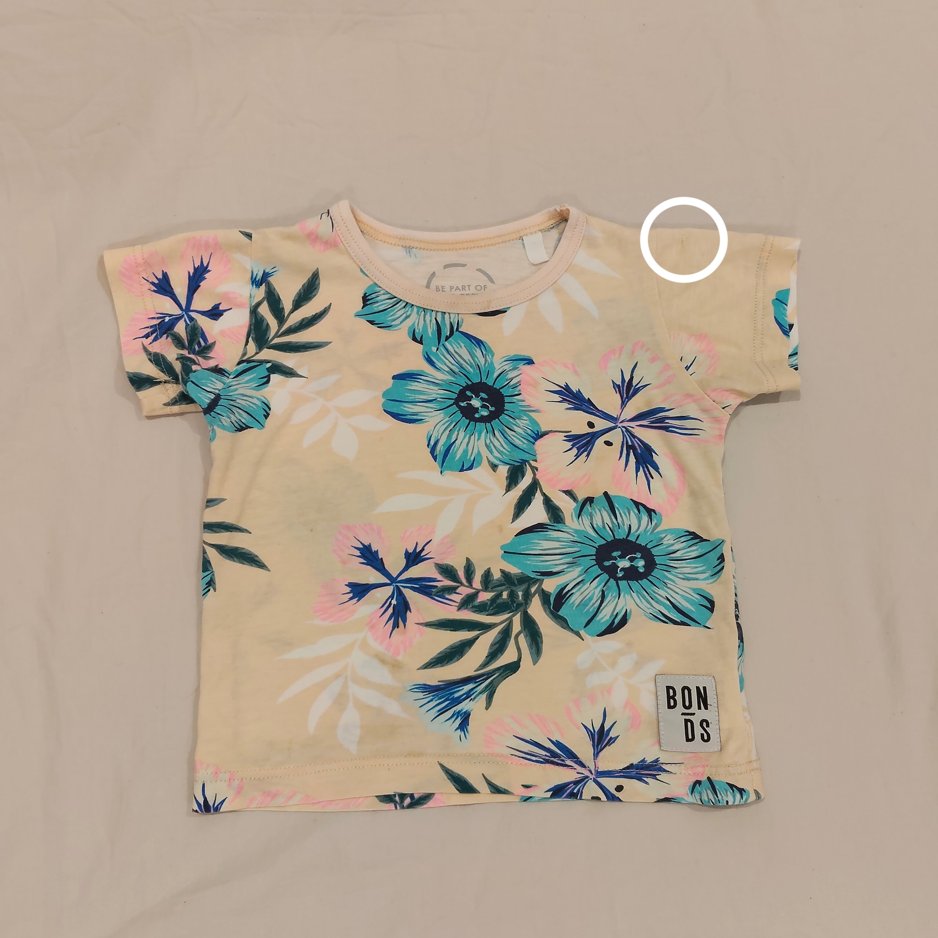 BONDS crew tee size 6-12m girls short sleeve