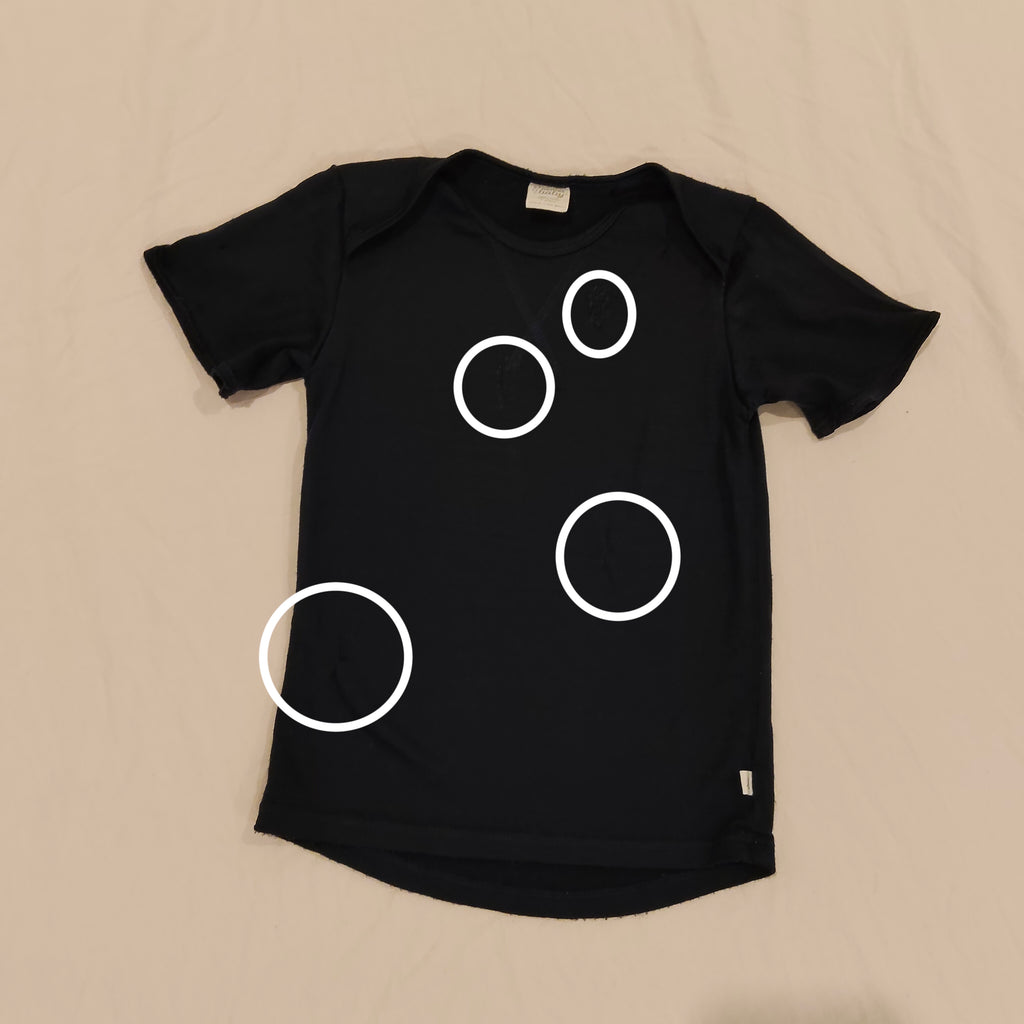 NATURE BABY 100% Merino size 3yrs unisex navy short sleeve