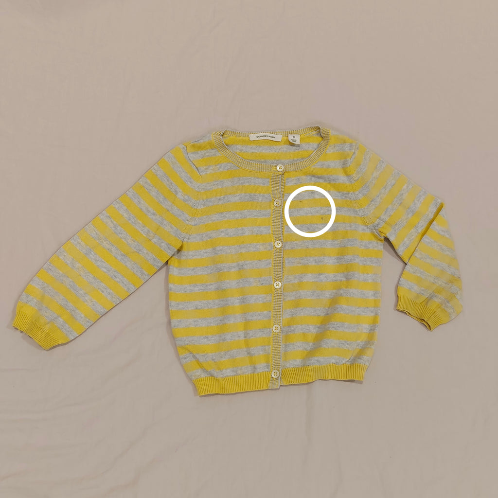 COUNTRY ROAD cardigan size 3yrs girls yellow tripes