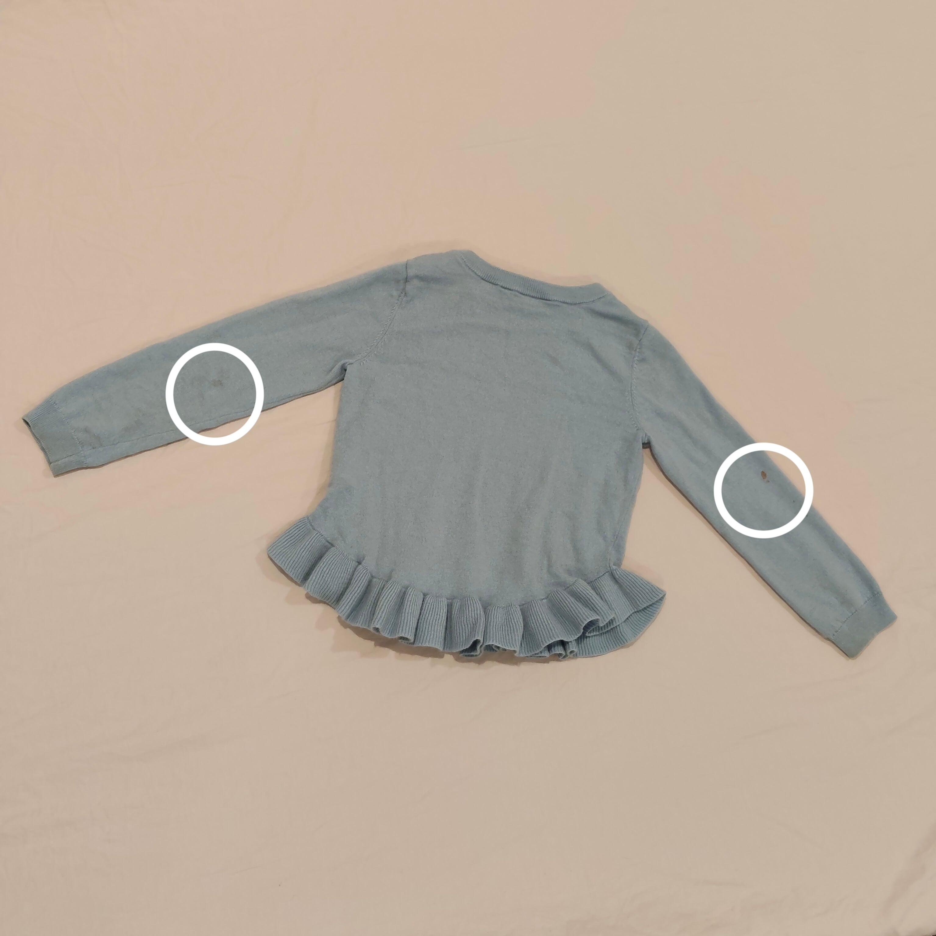NORTH SOUTH 100% Merino top size 7yrs girls light blue