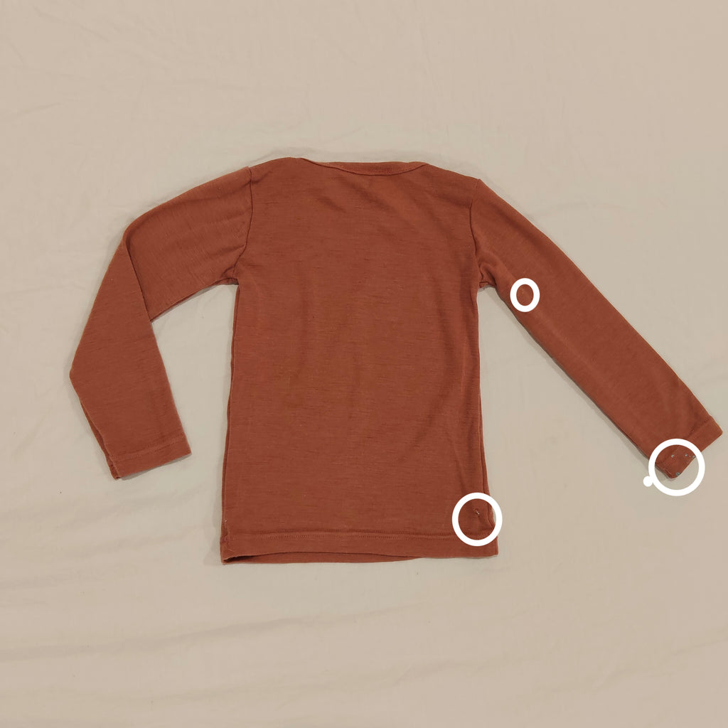 RICOCHET 100% Merino top size 2yrs unisex long sleeve