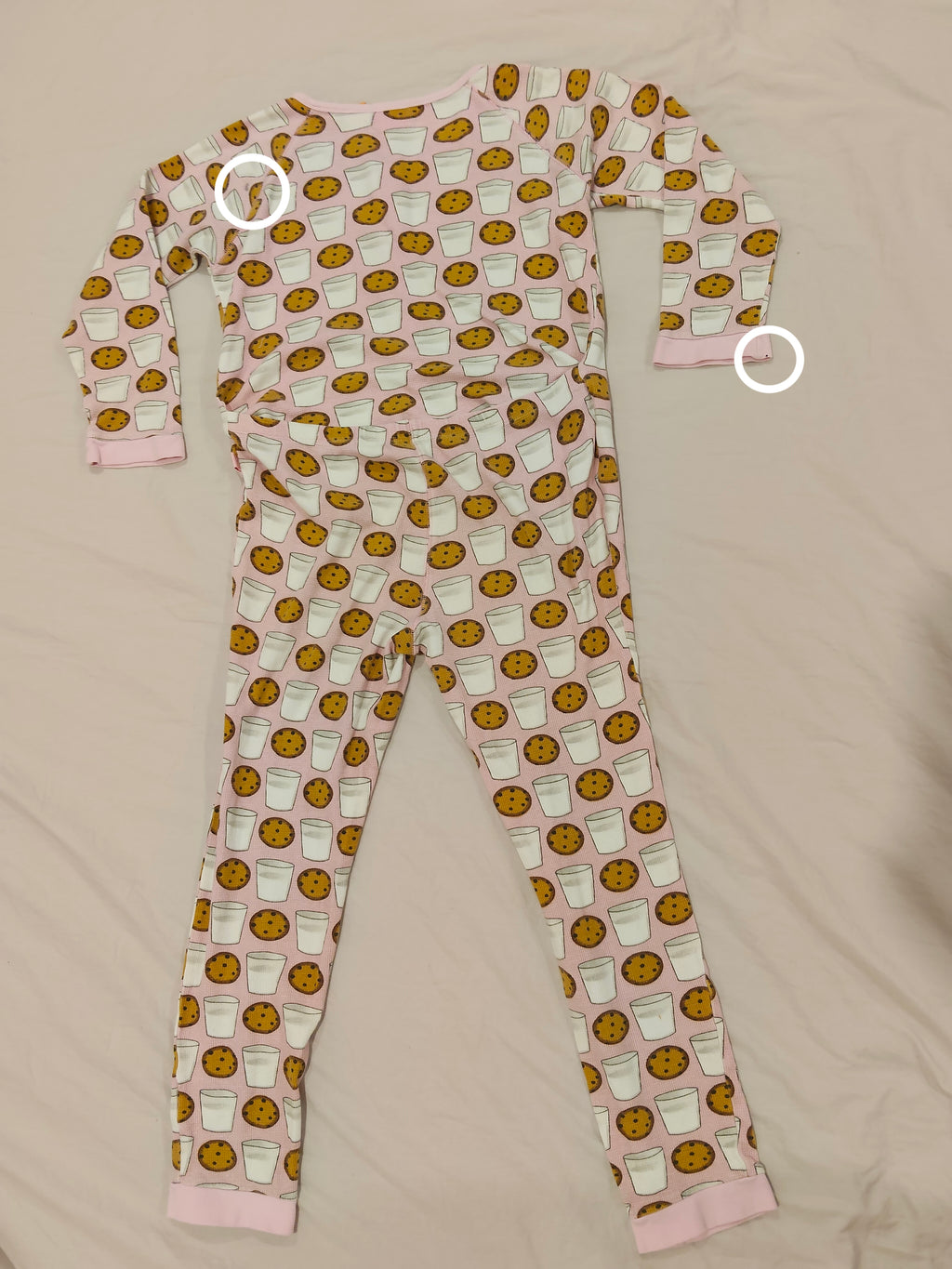 PETER ALEXANDER sleep onesie size 12yrs Girls Pyjamas cookies and milk print