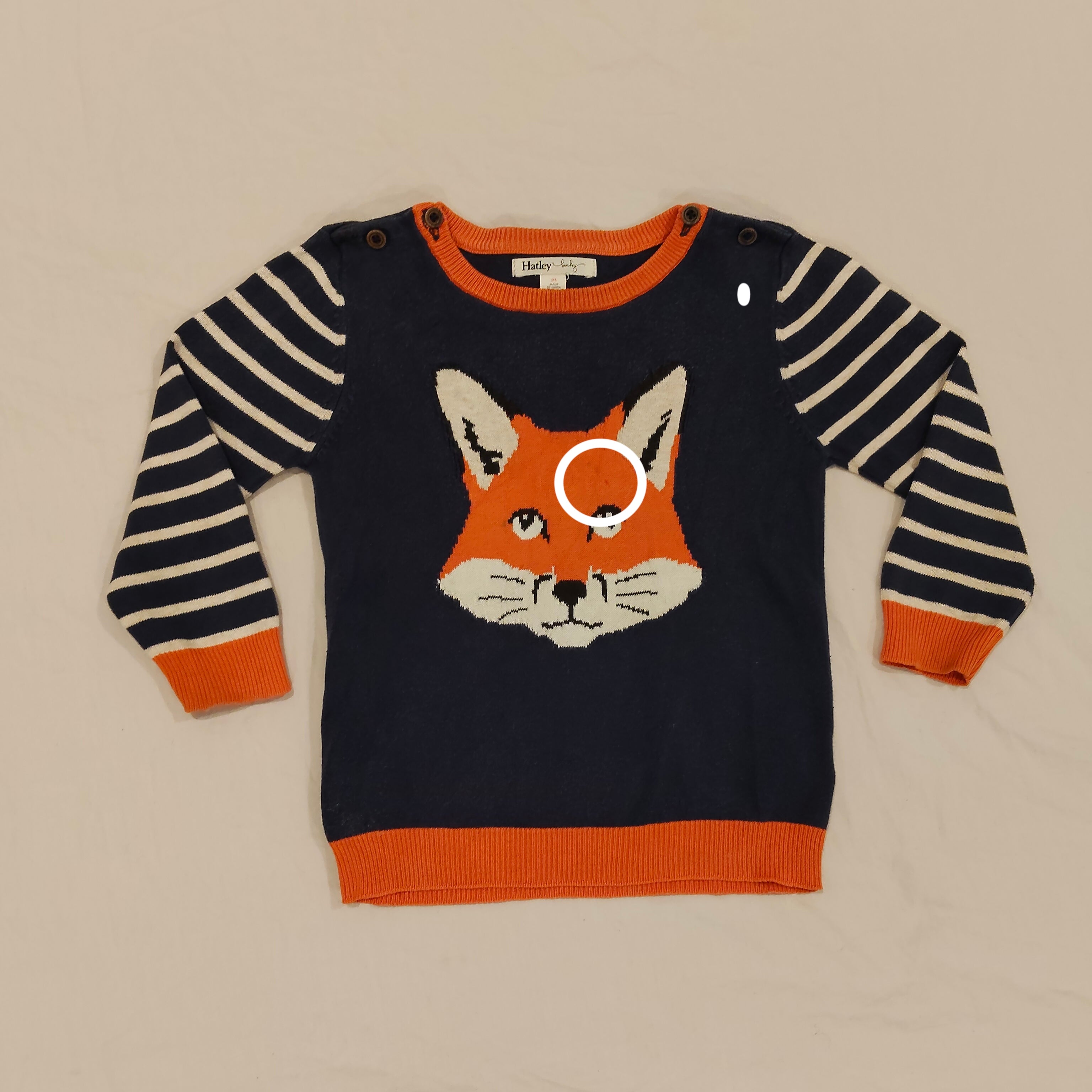 HATLEY knit jumper size 3yrs boys Fox Print
