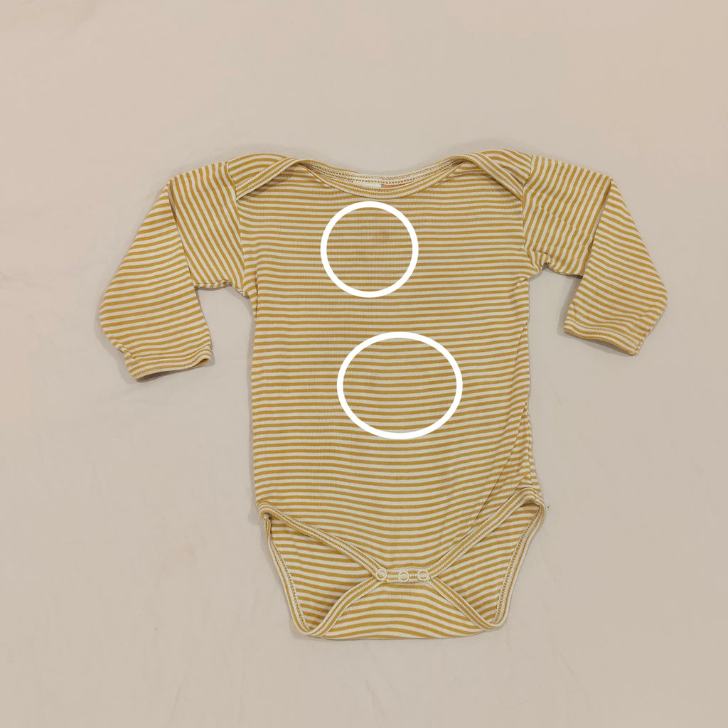 NATURE BABY bodysuit size 6-12M baby yellow stripes - Play Condition