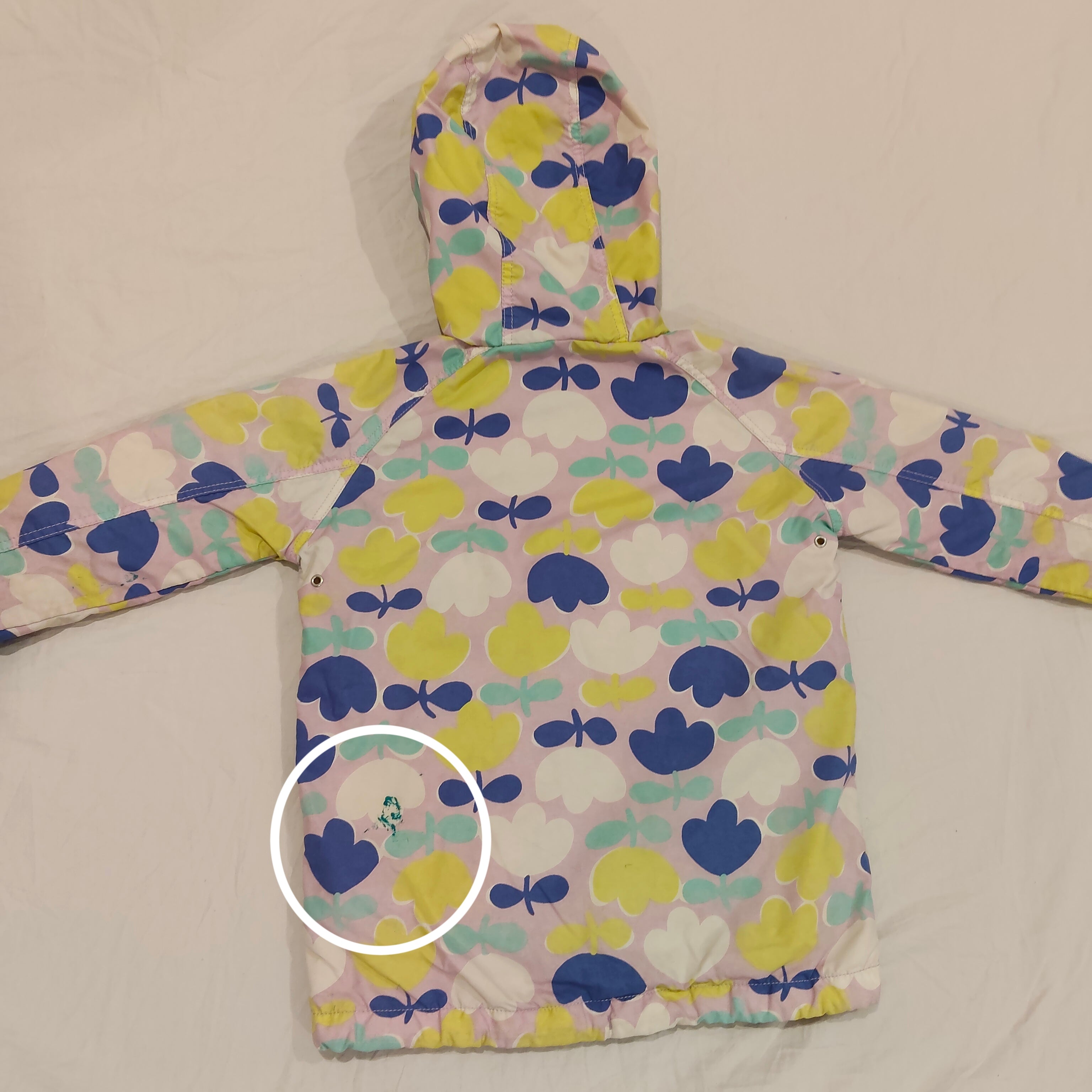 MINI BODEN colourful hooded rain jacket Size 7-8Yrs Girls