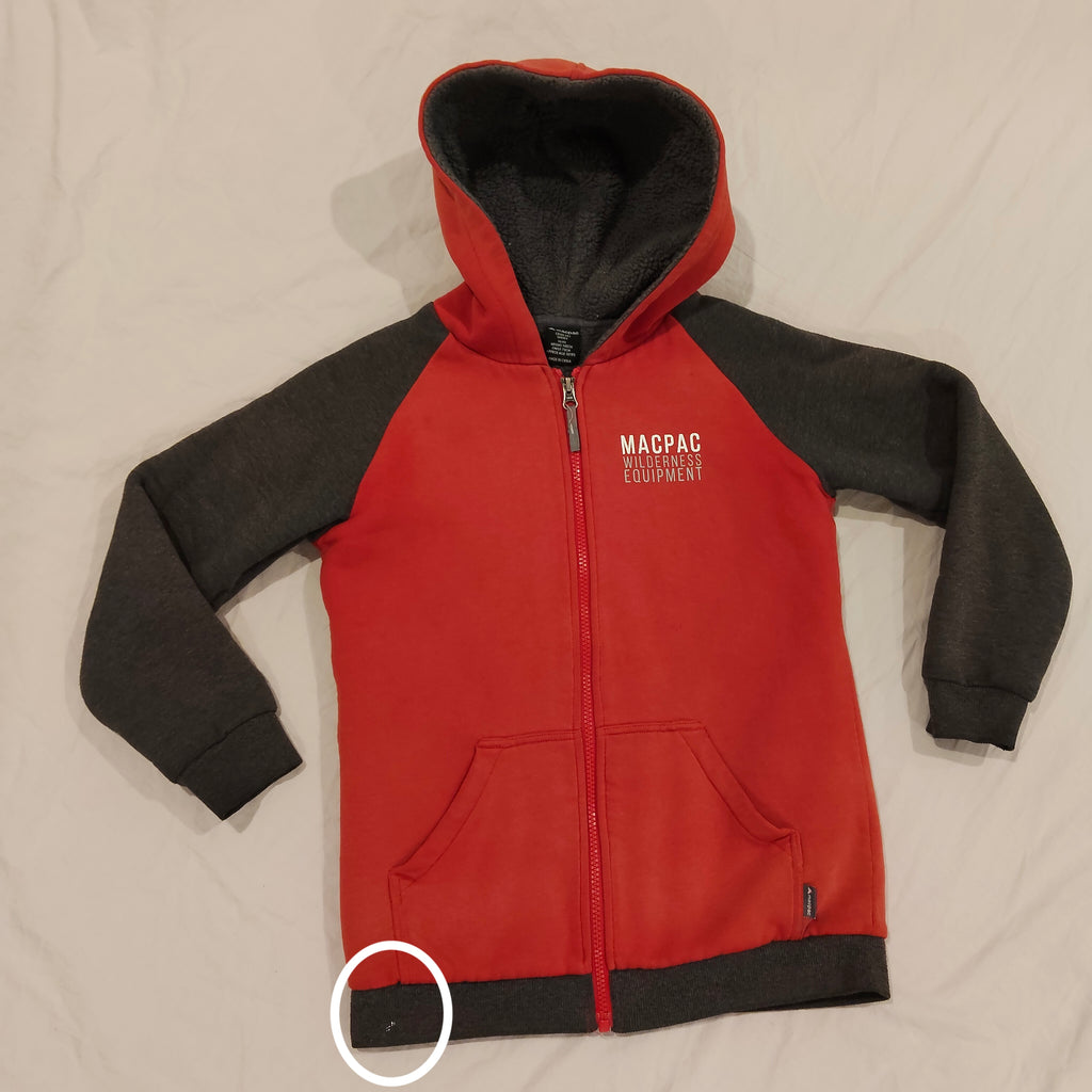 MACPAC zip hoodie size 10 Boys organic cotton