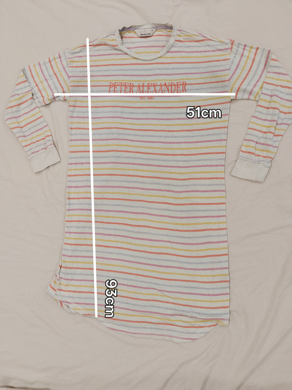 PETER ALEXANDER sleep dress size M Women Long Sleeve