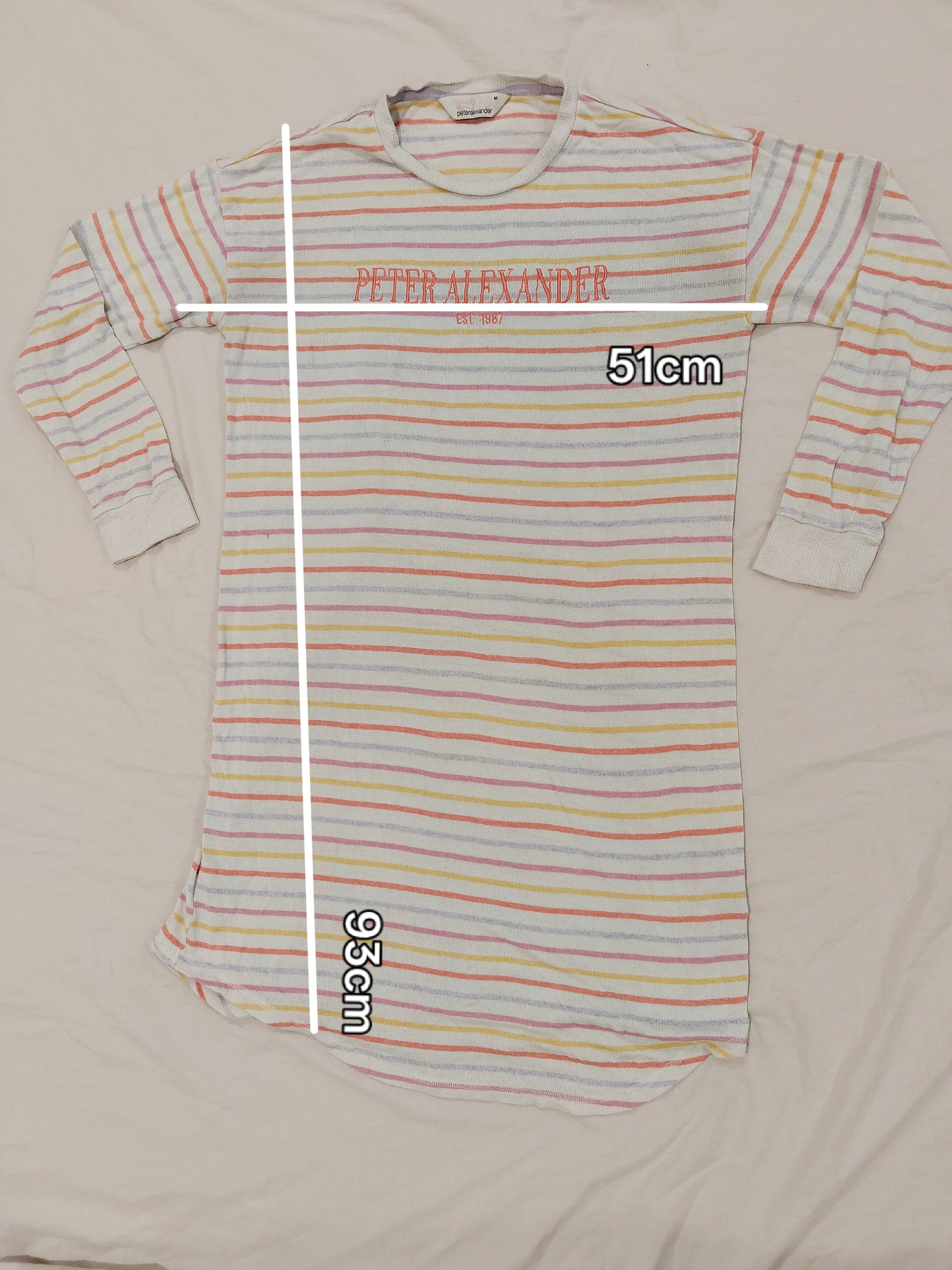 PETER ALEXANDER sleep dress size M Women Long Sleeve