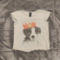 MINTI top size 5 girls short sleeve Crown Puppy