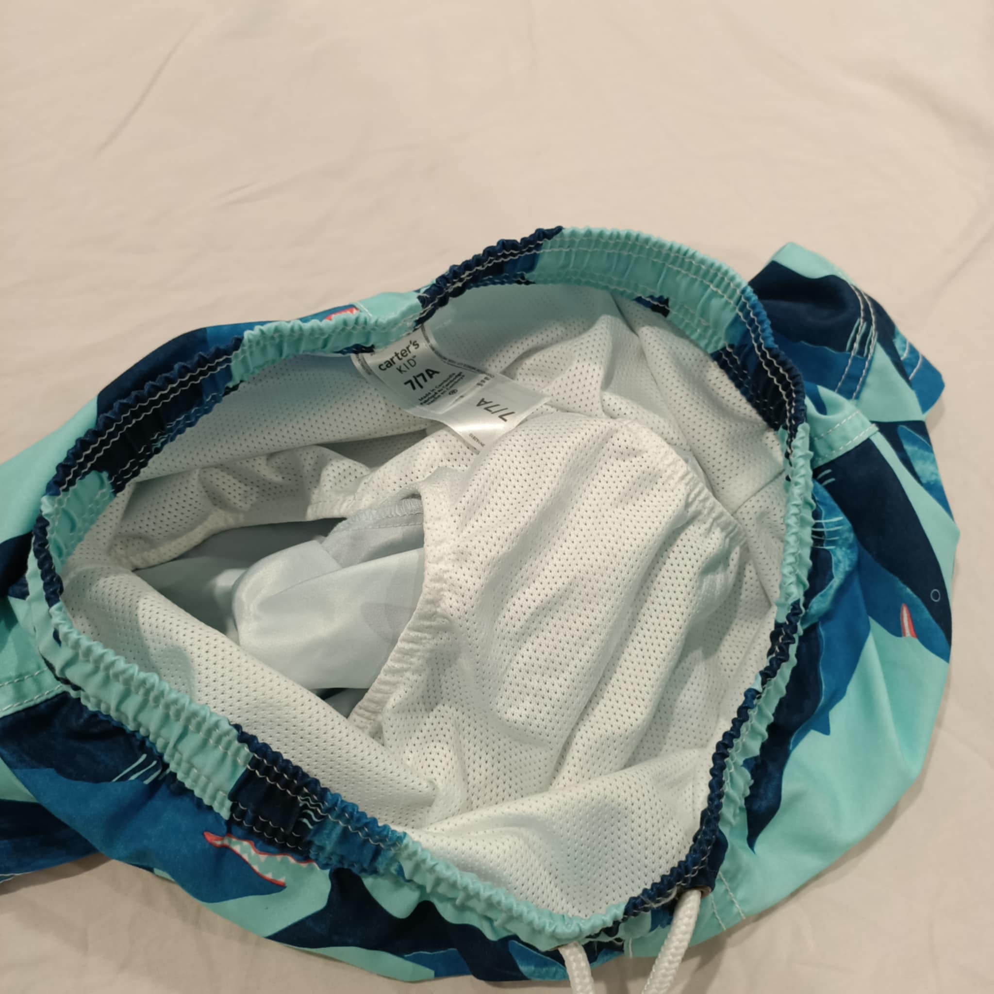 CARTER'S swim shorts size 7 boys Sharks