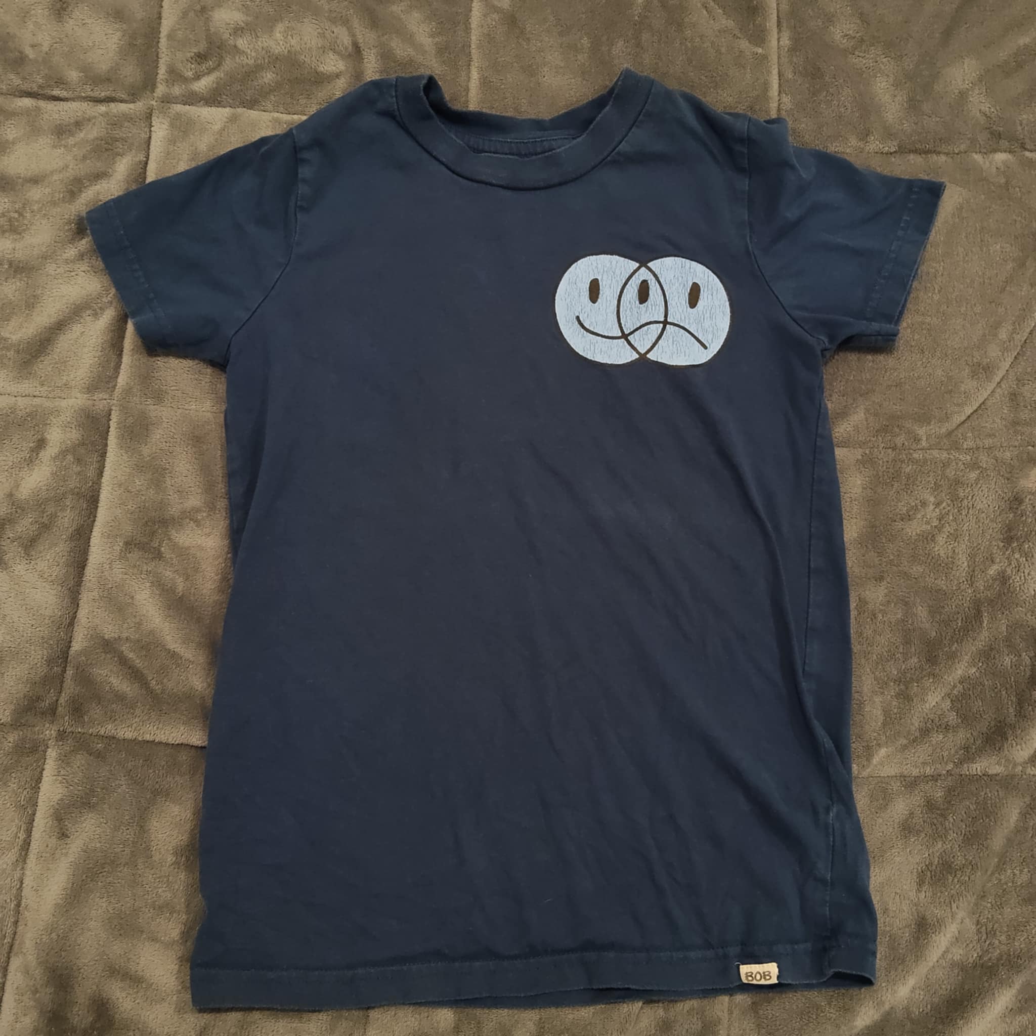 BAND OF BOYS tee size 7 short sleeve navy