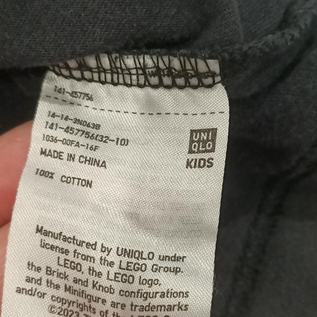 LEGO Uniqlo tee size 5-6y boys black short sleeve