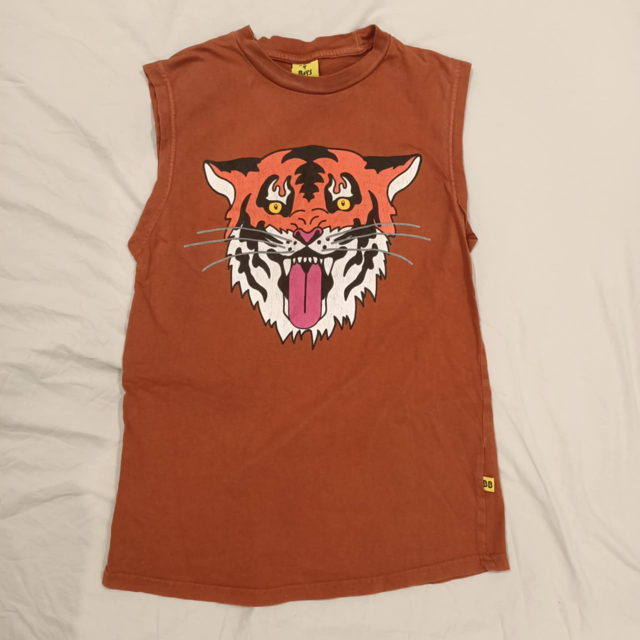 BAND OF BOYS top size 10 boys sleeveless orange