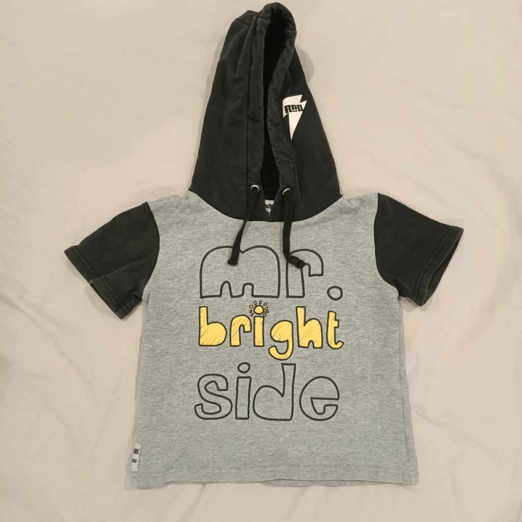 RADICOOL DUDE hooded tee size 3 boys Mr. Bright Side