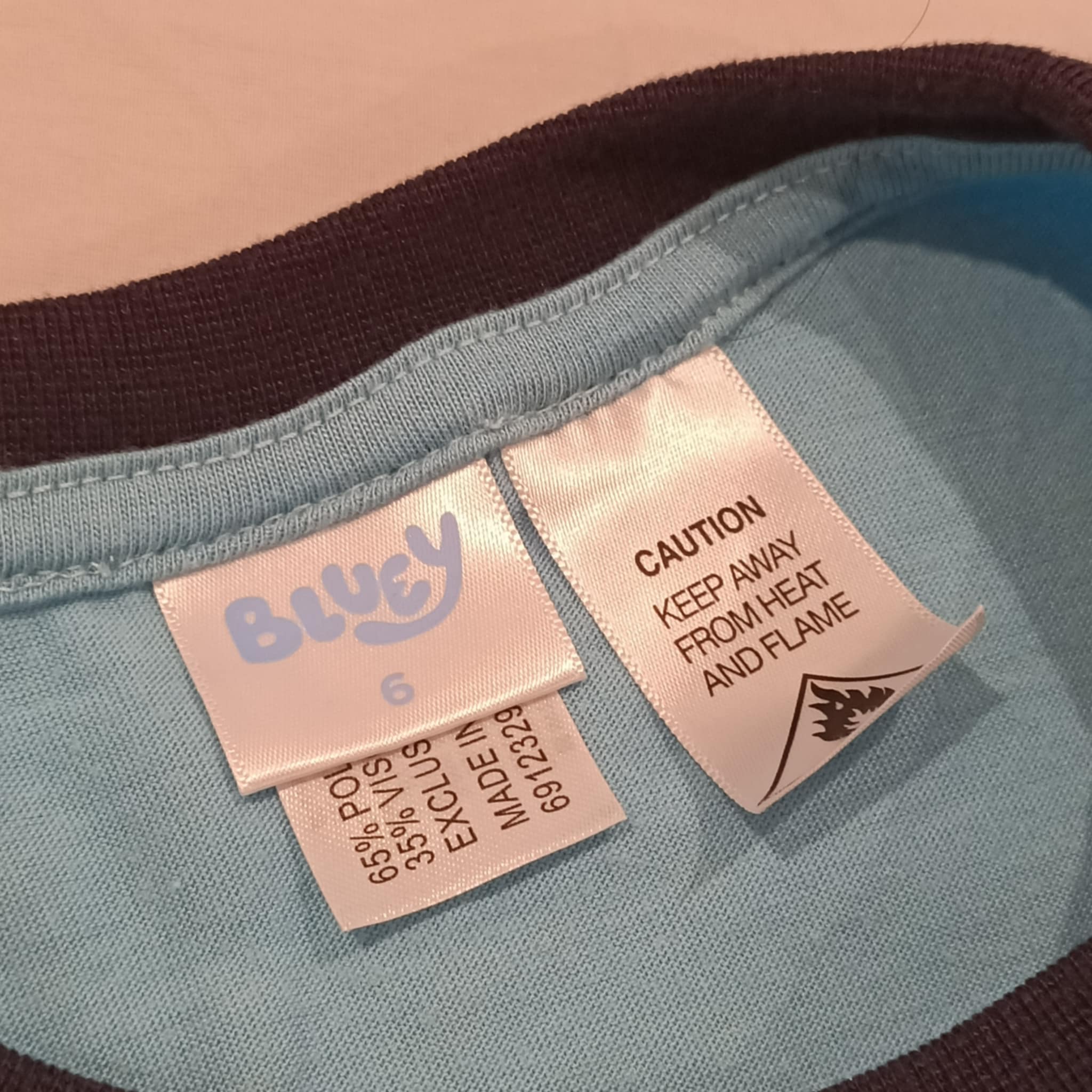 BLUEY tee size 6 boys short sleeve "Are we there yet"