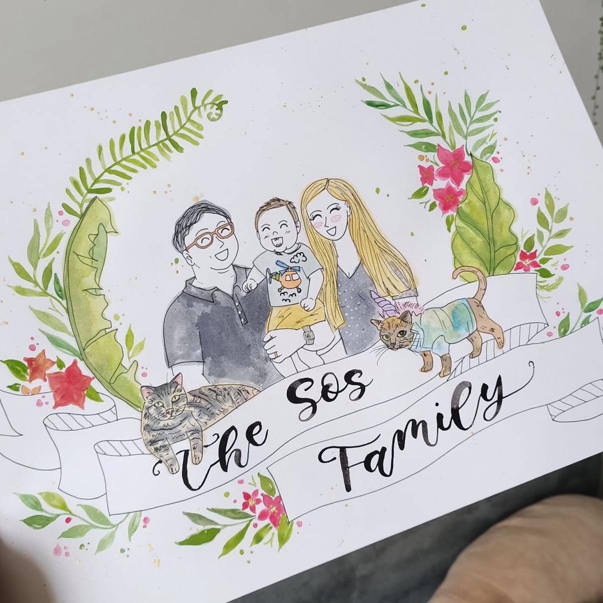 Hand-painted Custom Commissioned Portraits