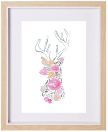 END OF LINE - Floral Deer A4 Print