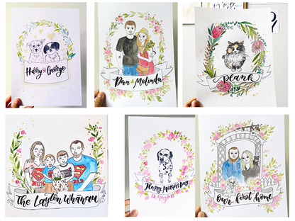 Hand-painted Custom Commissioned Portraits