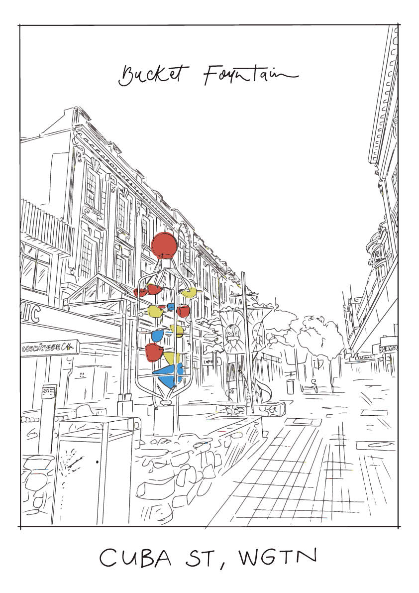 'Bucket Fountain' Art Print - LIMITED EDITION