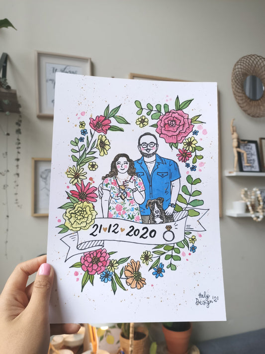 Hand-painted Custom Commissioned Portraits