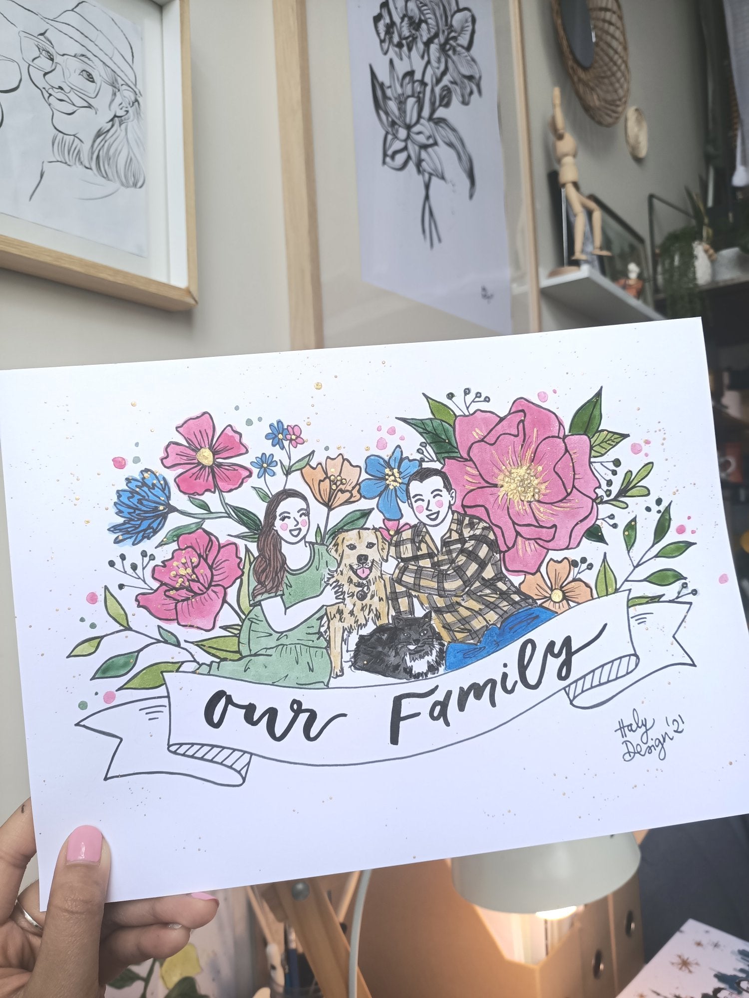 Hand-painted Custom Commissioned Portraits