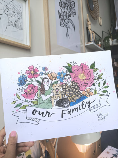 Hand-painted Custom Commissioned Portraits