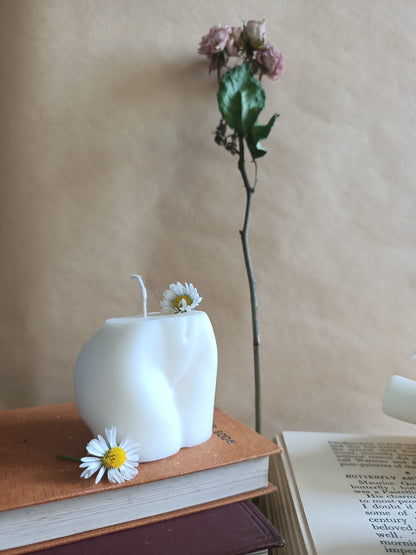 Wholesale - Peachy Booty Bum Soy Candle (White)